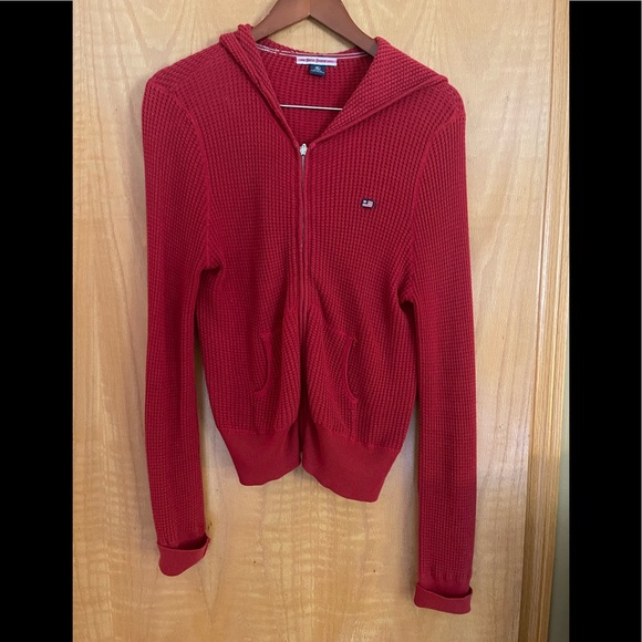 Polo Ralph Lauren Tops - Vintage Polo by Ralph Lauren red sweater hoodie with pockets